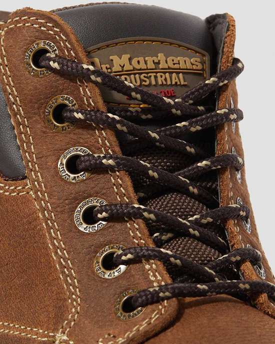 Botas Con Cordones Dr. Martens Riverton Steel Toe Mujer Marrom MX-70298